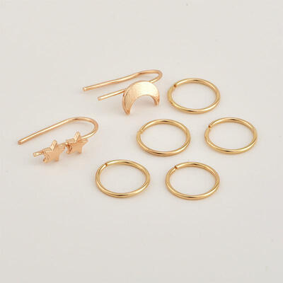 

The New European And American Fashion Jewelry Earrings Set Many Circle The Moon Star Ladies Fashion And Personality Of Ear Ring