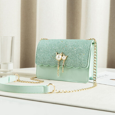 

Summer girls 2019 fashion chain bag Joker small square bag senior sense of foreign style womens shoulder slung