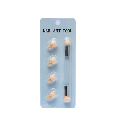 

Toponeto Set Glitter Powder Picking Dotting Gradient Pen Brush 6Sponge Nail Art Tools