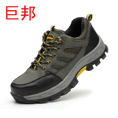 

A large supply of beef tendon bottom microfiber leather foot protection shoes can be customized breathable safety shoes anti-smash