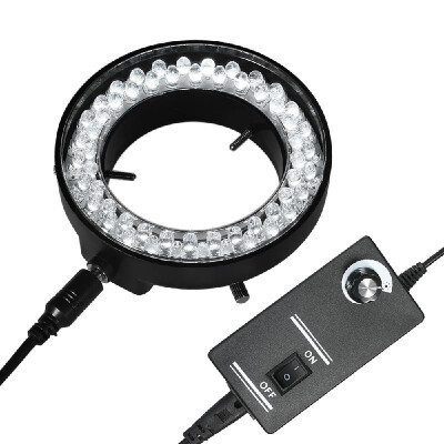 

Adjustable 56 LED Ring Light Illuminator Lamp For Industry Stereo Microscope Camera Magnifier AC 90V-240V Power Adapter Black