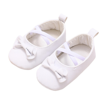 

Spring Autumn Baby Toddler The First Walker Shoes Baby Girl Shoes Newborn Bow Cross Elastic Band Princess Shoes