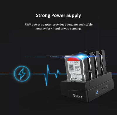 

ORICO 6648US3 HDD Docking Station 4-Bay USB 30 2535 inch SATA External Hard Drive Dock Off-line Clone Docking Station