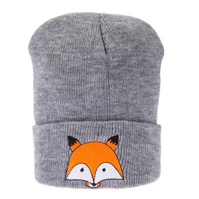 

Autumn Winter Baby Hat for Boy Girl Children Cartoon Fox Knitted Warm Cap