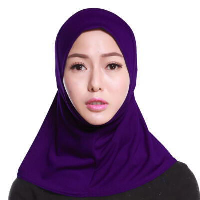 

Islamic Muslim Women\s Hijab Scarf Solid Color Arab Neck Cover Wrap Headwear