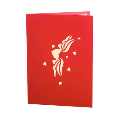 

3D Handmade Heart Valentine Gift Cards Folding Blessing Invitation Card
