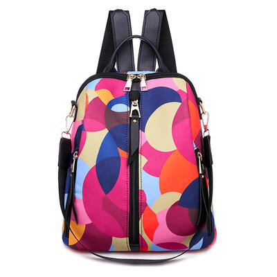 

Multicolor Printing Shoulder Top-handle Bags Women Oxford Cloth Backpacks
