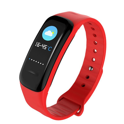 

KCW AJ-SWC1 Waterproof weather forcast Wristband healthy keeper oxygem heartrate call remind for IOS Android smartphone