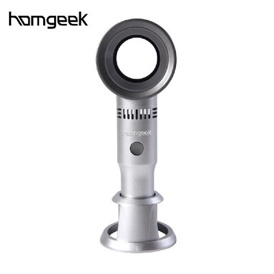 

Homgeek Portable Fan Hand-Held Fan Bladeless Fan Three-Speed Adjustable With Base Can be used as a mobile phone Holder