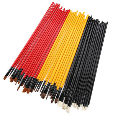 

Greensen 36Pcs Gouache Brush Aluminium Alloy Tube Wood Handle Brush Watercolor Oil Painting Tool Set