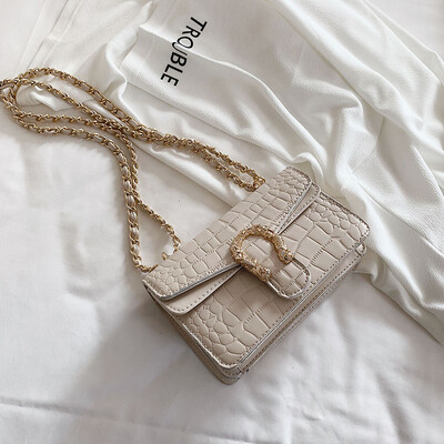 

Summer on the new small bag net red crocodile chain small square bag new 2019 Korean version of Joker womens bag messenger bag