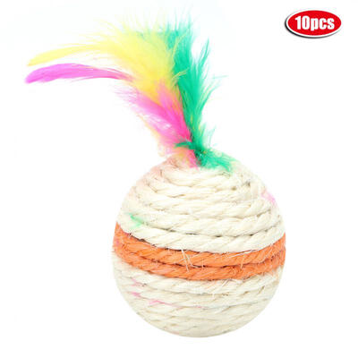 

Greensen 10PCS Portable Colorful Cat Toy Ball Playing Toy Cat Toy Pet Interactive Toy