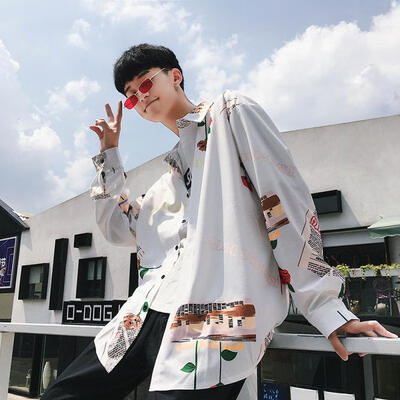 

Mens Retro Printed Loose Shirt Short Sleeve Aloha Shirt Beach Party Holiday Casual Shirts