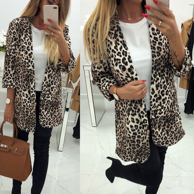 

Roseonmyhand Womens Sexy Leopard Print Fashion Cardigan Blouse Coat Tops