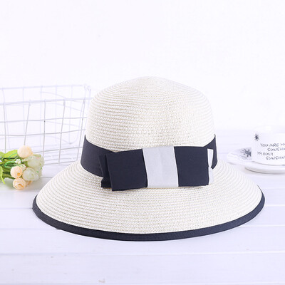 

Japanese summer new bowknot sunshade hat lady summer holiday sunscreen Beach Hat foldable wholesale