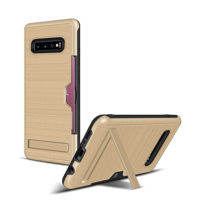 

Hybrid Bumper Case Samsung Galaxy S10 S10 Plus Card Holder Stand Cover Samsung S10 Plus SM G975F G975X G975FDS Armor Case 64"