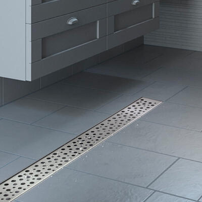 

Greensen Stainless Steel Rectangular Shower Floor Drain Linear Grate Shower DrainStraight Drainage