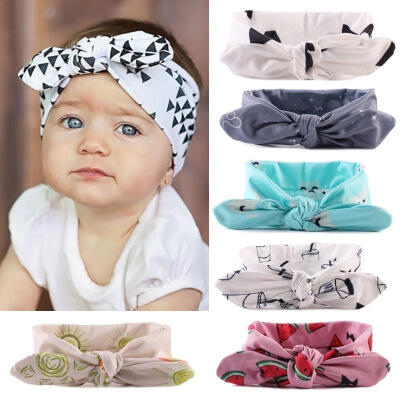 

Baby Toddler Cute Girl Kids Turban Knot Rabbit Headband Bow Hairband Headwear