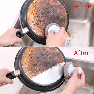 

Toponeto Kitchen Nano Emery Magic Clean Rub Pot Rust Focal Stains Sponge Brush