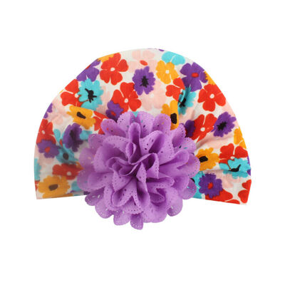 

Infant Toddler Kids Baby Boys Girls Hat Turban Cotton Flower Knot Beanie Hat Cap