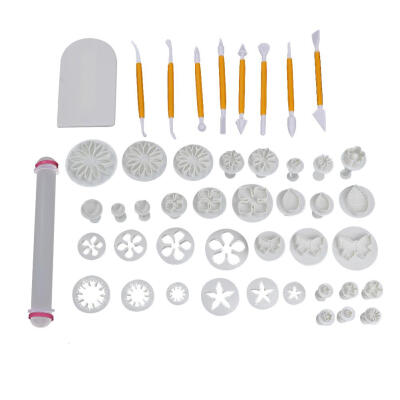 

46pcsset Sugarcraft Cake Decorating Fondant Cake Plunger Cutters Tool Mold