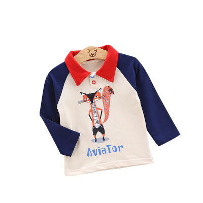 

0-4T Spring Autumn Casual Fashion Baby Cartoon Printing Long Sleeve Top Kids Blouse