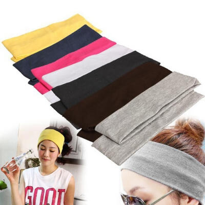 

Women Sports Gym Stretchy Headband Stretch Cotton Hairband For Yoga Running