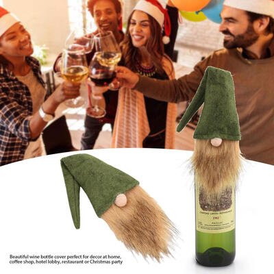 

Christmas Non-Woven Wine Bottle Cover Christmas Party Dinner Table Decoration Ornaments Gifts Christmas Table Decor Wine Cover