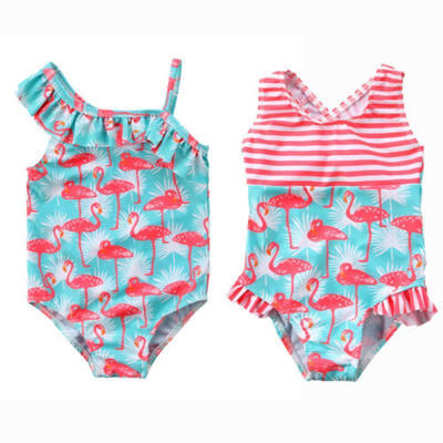 

Kids Baby Girl Flamingo One Piece Bikini Tankini Swimsuit Bathing Suit Beachwear