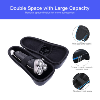 

Hard Case for Flyco Philips Shaver S7000 S5000 S900 RQ PT HQ Series Beard Trimmer Storage Bag with Metal Hole to Charge for Travel