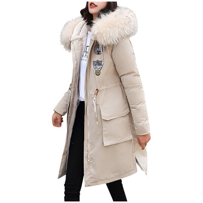 

Toponeto Women Outerwear Faux Fur Hooded Button Coat Long Solid Jackets Pocket Coats