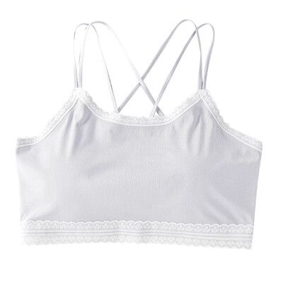 

Sexy Camisole Thread Bra One-Piece Underwear Lace Stitching Solid Color Sports Tube Top