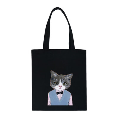 

Women Cute Cat Printing Canvas Tote Girls Casual Shoulder Bags Large Capacity Shopping Bags Handbag Bolsos Mujer YJ