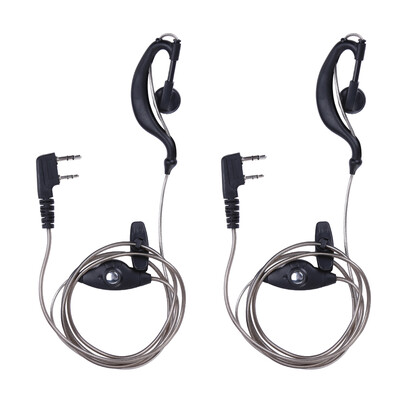 

2Pcs 2 PIN Earpiece Headset PTT MIC for BAOFENG UV5R for KENWOOD Etc
