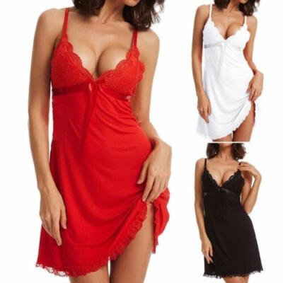 

Women Lingerie Underwear Lace Robe Dress Babydoll Nightdress Nightgown Sleepwear