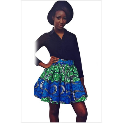 

Printed loose mini umbrella skirt 65029