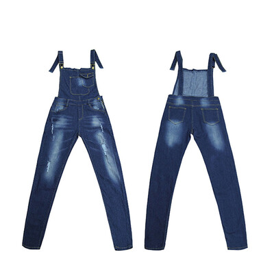 

〖Follure〗Women Jeans Strap Hole Plus Trousers Pants Jumpsuit Rompers