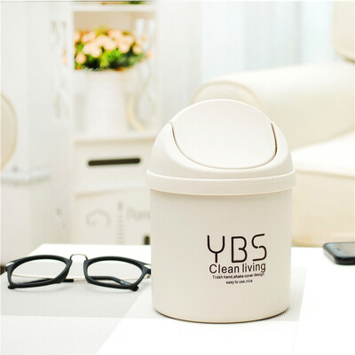 

NeillieN Waste Bins Trumpet Desktops Mini Creative Covered Kitchen Living Room Trash Can desktop garbage cleaning barrel