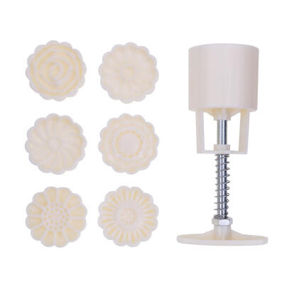 

7pcs DIY Flowers Pattern Mooncake Pastry Cookie Mold Set Cake Baking Mould