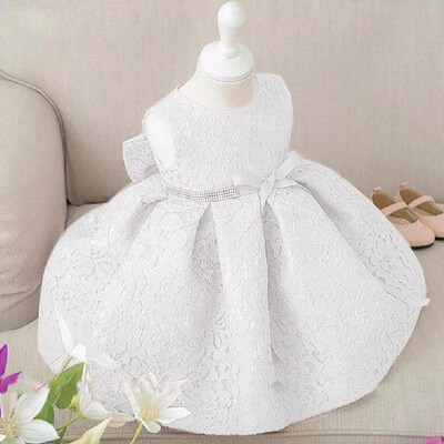 

Flower Girl Dress Lace Sleeveless Kids Birthday Wedding Bridesmaid Party Dress