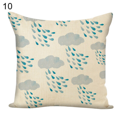 

45x45cm Leaves Square Throw Pillow Case Cushion Cover Home Sofa Bed Car Decor