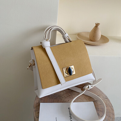 

Texture simple small bag ins fashion small fresh collision color small square bag new 2019 handheld girl bag oblique satchel bag