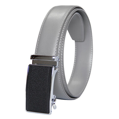 

BPSTAR Mens Automatic Buckle Genuine Leather Mens Ratchet Holeless Belt Business High Quality Mens Real Belt for Pants
