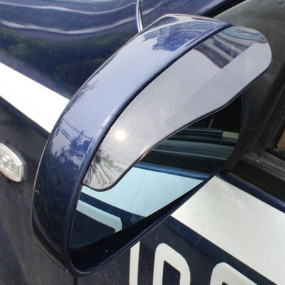 

2Pcs Flexible PVC Car Rearview Mirror Rain Shade Rainproof Blades Black