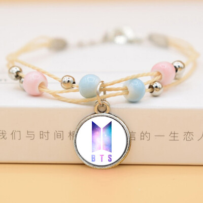 

Kpop BTS Bangtan Boys Bracelet DIY Handmade Ceramic Bracelet Photo Image Hot Gift for ARMY