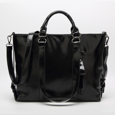 

Tailored Fashion Women Leather Handbag Shoulder Bag Crossbody Bag Tote Bag Black