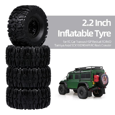 

4pcs 135mm 22 Inch Rim Rubber Inflatable Tyre Tire Wheel for RC Car Traxxas HSP Redcat RC4WD Tamiya Axial SCX10 D90 HPI RC Rock C