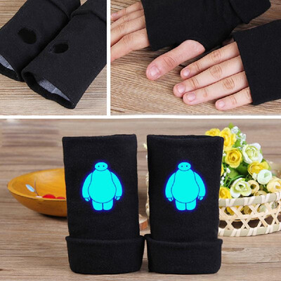 

Luminous Fingerless Gloves Hand Arm Warmers Half Finger Gloves Half Palm Short Gloves Sleeves for Winter
