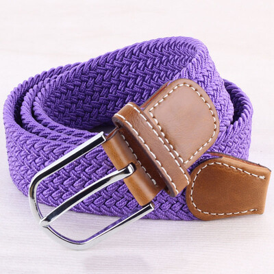 

2019 Unisex belt fashion elastic knitted canvas belt decoration belt female Alloy pin buckle canvas women&man strap