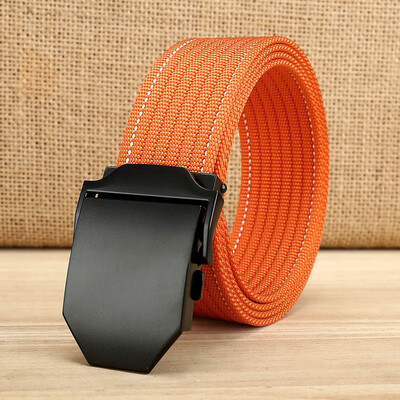 

Fashion Unisex Nylon belt trend Men weaving Nylon Automatic buckle belt high quality Men&Women casual belt